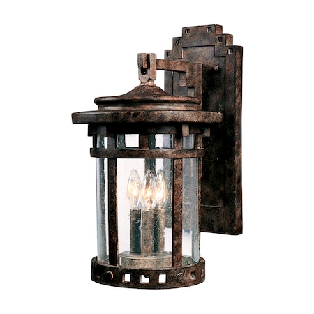 Maxim Lighting Santa Barbara DC 3-Light 9" Wide Sienna Outdoor Wall Sconce 3134CDSE